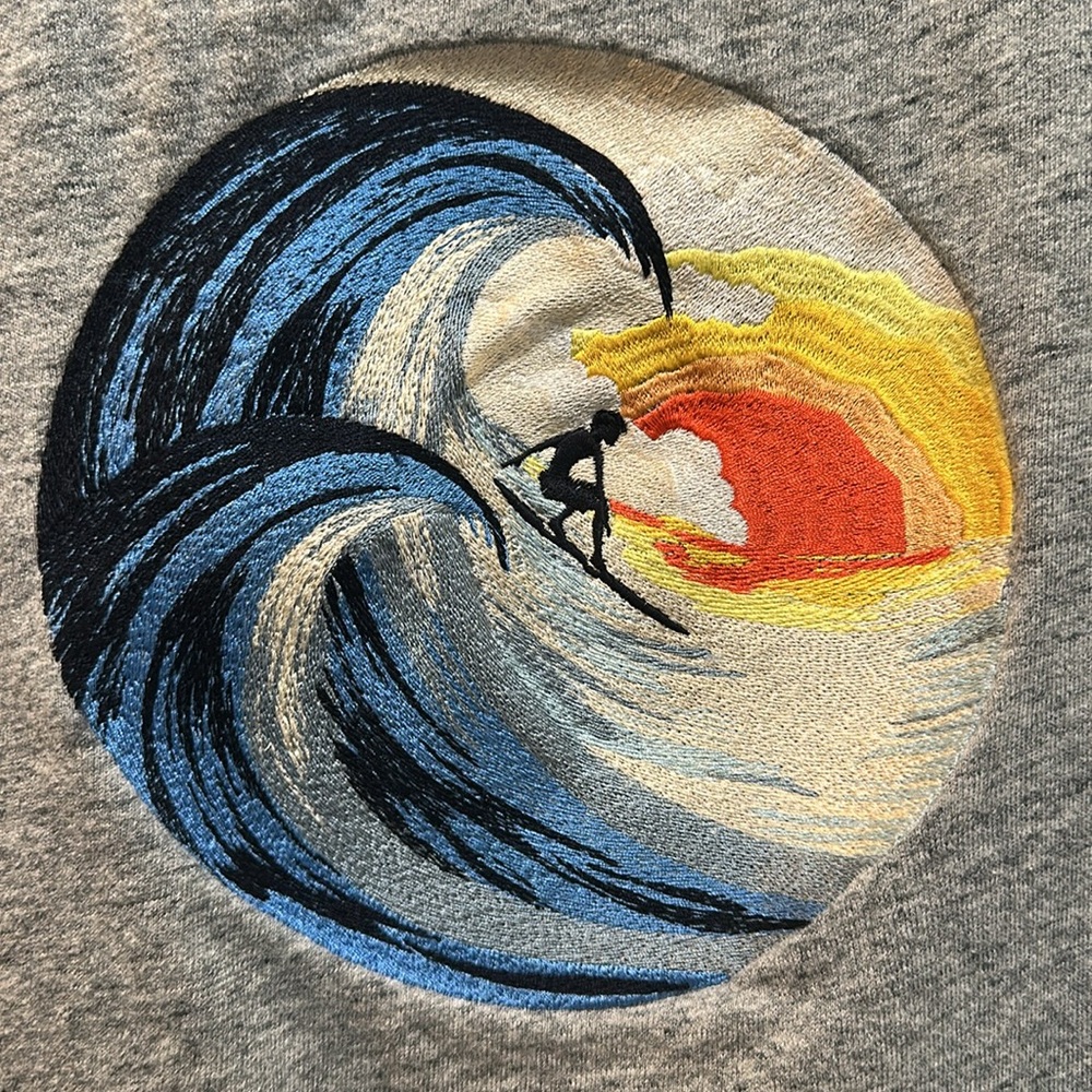 Finger In The Nose Brand Gray Surf Wave Top Size 8/9